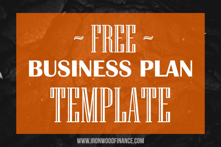 business plan template, business planner, small business, ironwood finance, lending, how to start a business