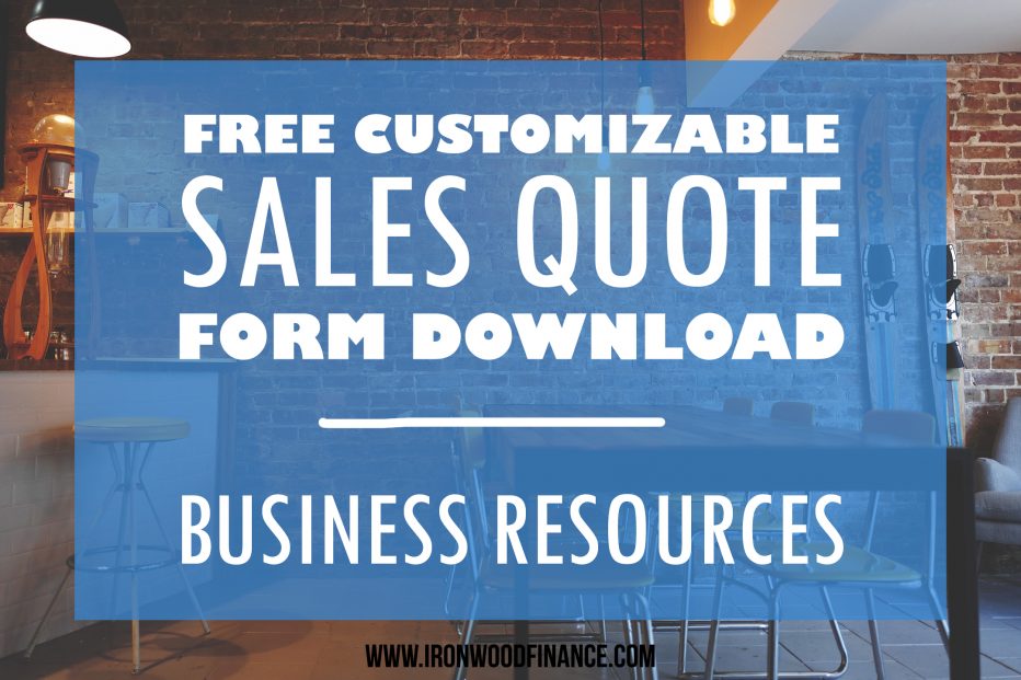 sales quote sample, free download, free sales quote, business forms, downloadable business forms